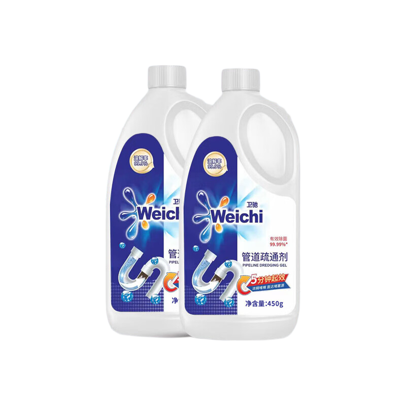 Weichi管道疏通剂咯喱型450g×2瓶 3.99元 - 86线报 Weichi管道疏通剂咯喱型450g×2瓶 3.99元 - 86线报