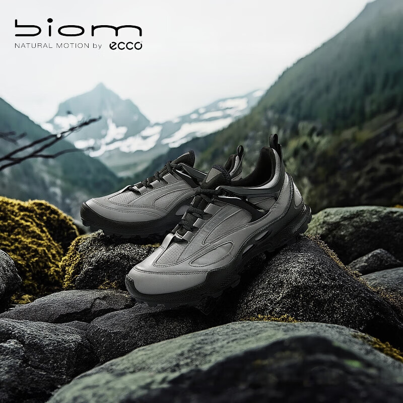 ecco BIOM C踪迹防水户外登山运动鞋男健步803324铁灰色黑色39 799.2元 - 86线报