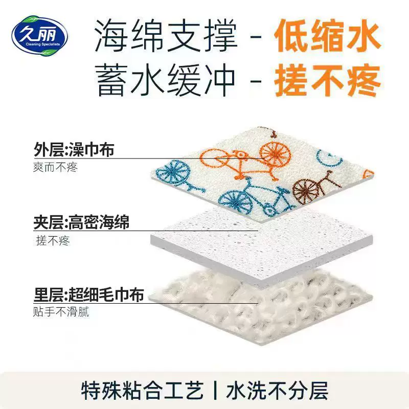 LJ久丽露指款搓澡巾女士专用双面可用 5.6元 - 86线报