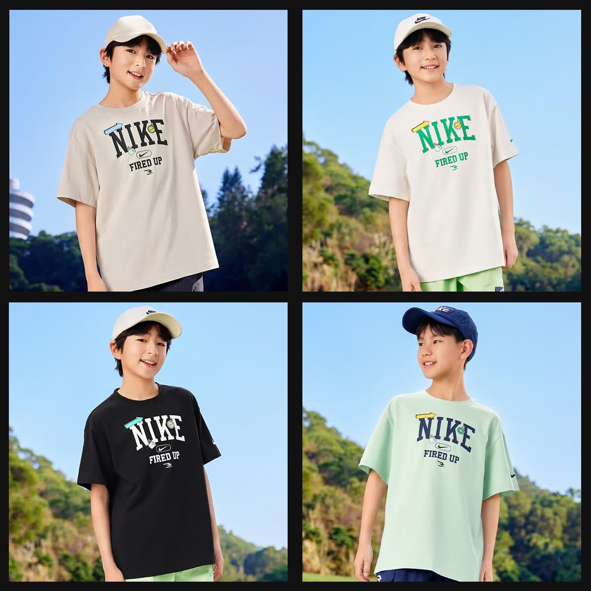 NIKE凉感透气儿童T恤正黑色160/80 109元 - 86线报