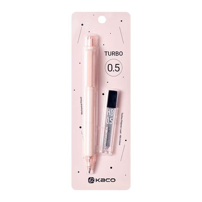 KACO得宝自动铅笔0.5mm HB 柔瑰粉 吸卡装 5.46元 - 86线报