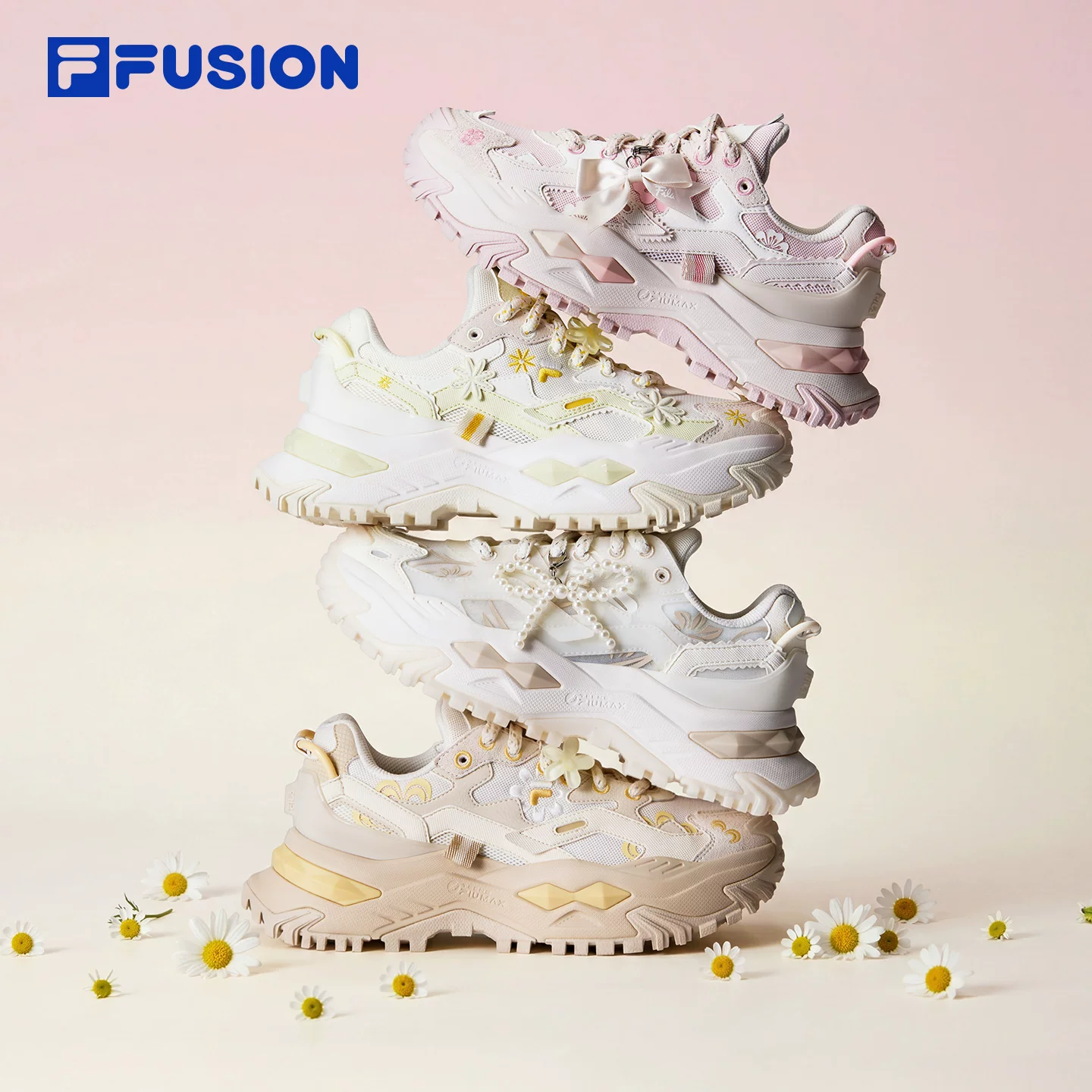 FILA FUSION 硬糖绽放女款厚底老爹鞋需买2件 385.92元 - 线报酷