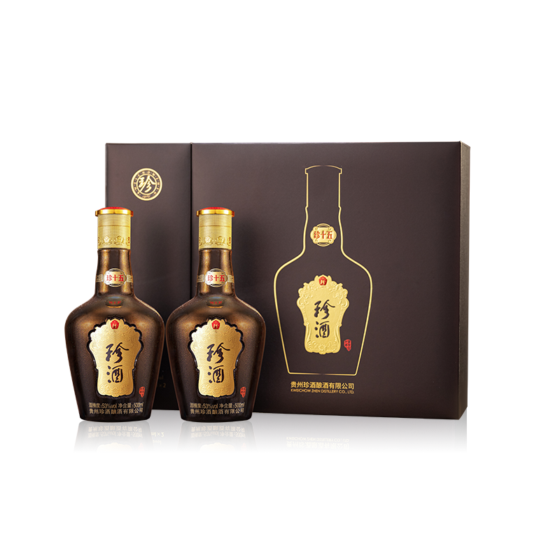 珍酒珍十五珍藏53%vol酱香型白酒500ml*2瓶 510元 - 86线报