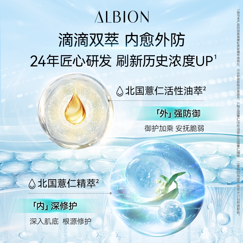 澳尔滨健康水爽肤精粹液小水乳套装保湿舒缓护肤 360元 - 线报酷