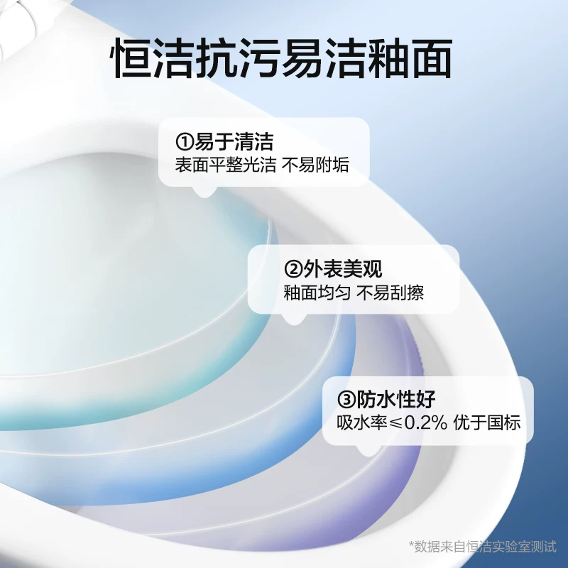 恒洁HEGII马桶家用防臭节水小户型抑菌大冲力坐便器hc0516pt 463元 - 86线报