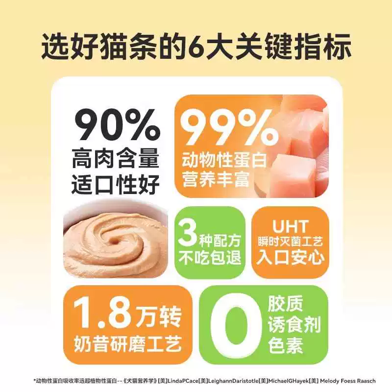神经猫90%鲜肉猫条猫零食罐头鸡肉三文鱼金枪鱼猫条配猫粮湿粮 8.5元 - 86线报