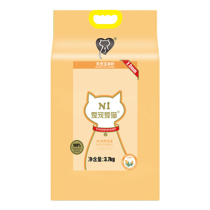 N1爱宠爱猫 玉米纯豆腐猫砂 3.7kg 19.6元 需买5件 需用券 - 86线报