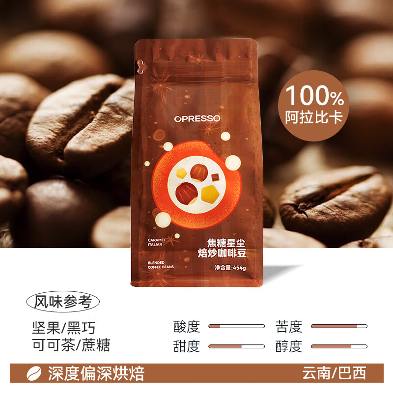 Opresso深度烘焙阿拉比卡咖啡豆 42.7元 - 线报酷