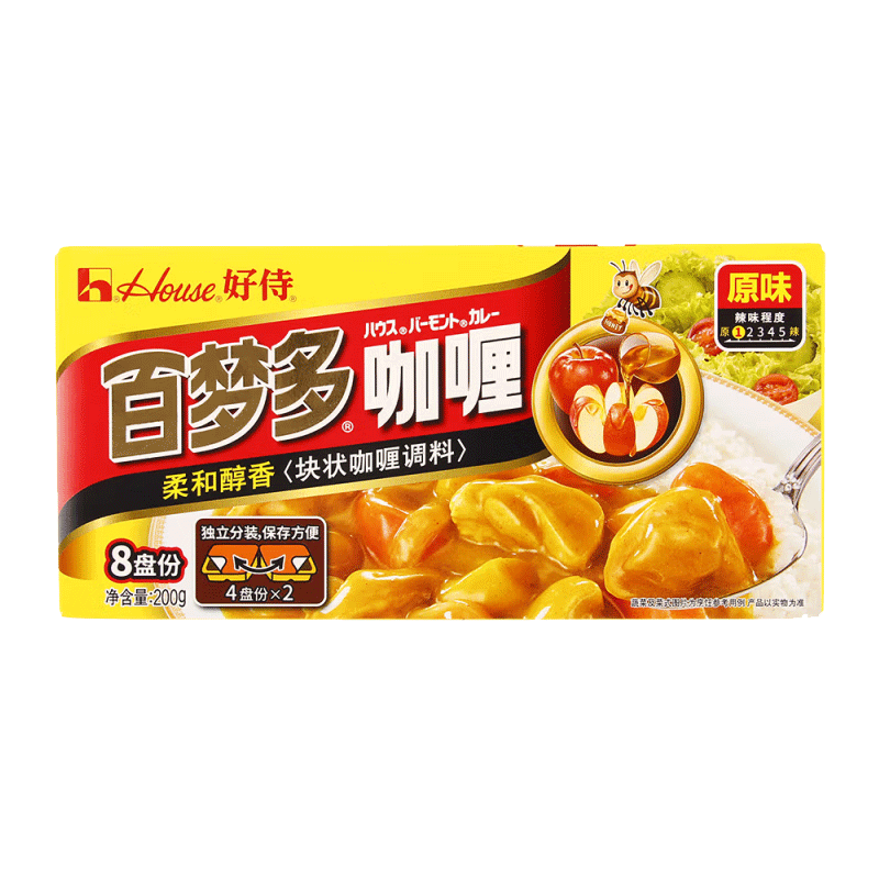 好侍百梦多咖喱块原味200g日式块状调味料 26.82元 - 86线报 好侍百梦多咖喱块原味200g日式块状调味料 26.82元 - 86线报