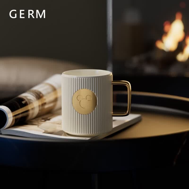 GERM陶瓷咖啡杯迪士尼联名大容量茶杯男女潮流杯子早餐牛奶水杯马克杯白色400ML 44.55元 - 86线报