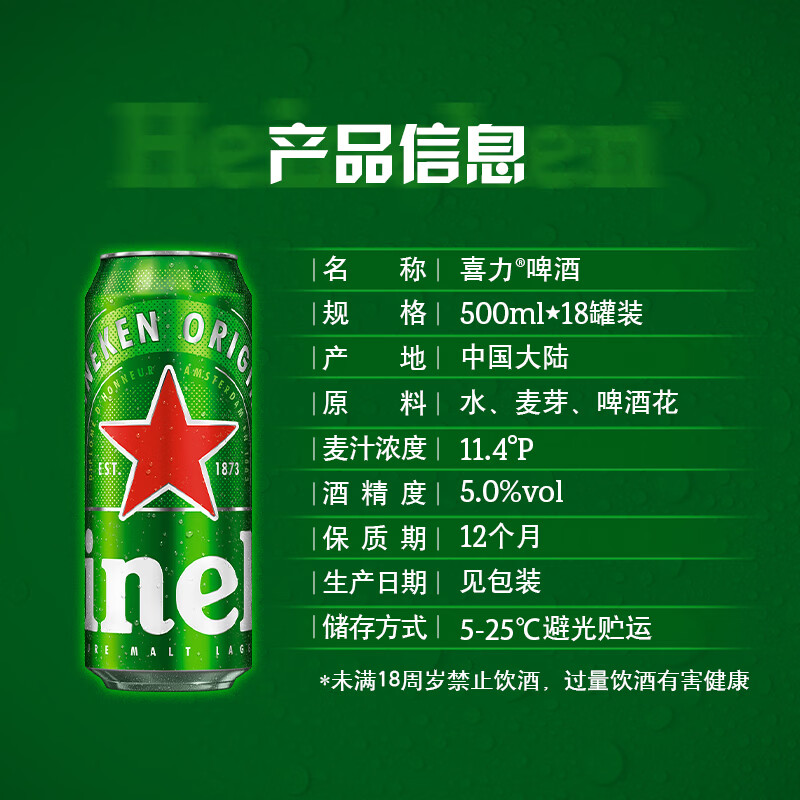 喜力混装啤酒套装听装500mL 125元 - 86线报