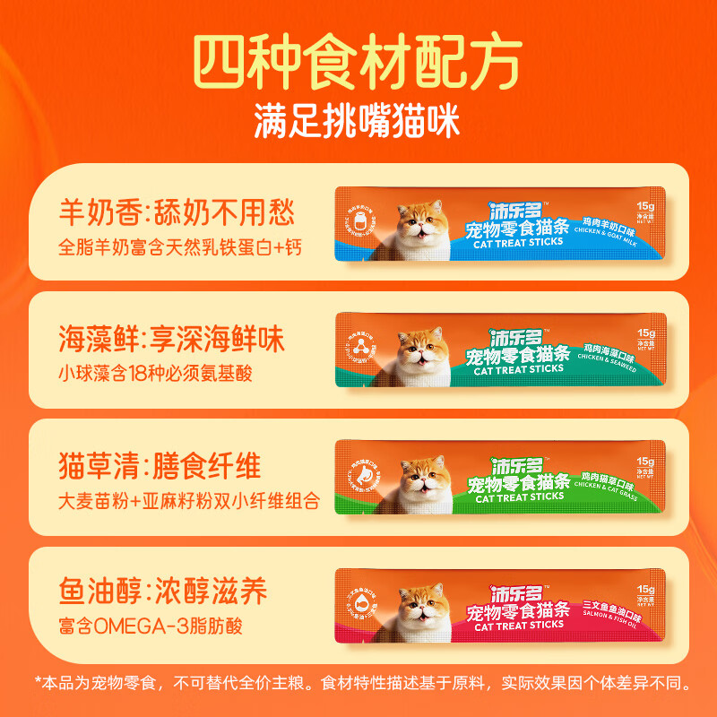 沛乐多猫条三文鱼鱼油味15g*10/袋 2.9元 - 86线报