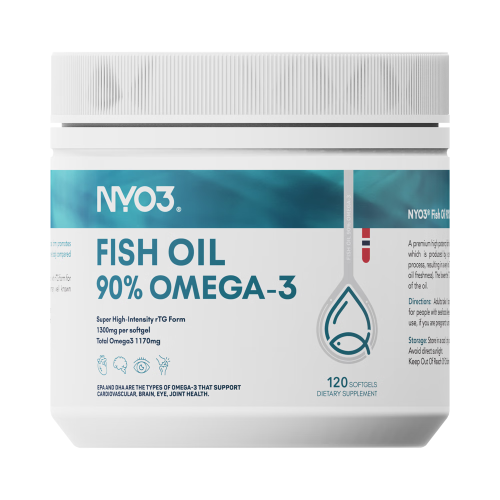 NYO3 90%高纯度rTG深海鱼油胶囊1170mg Omega-3 120粒 158.55元 - 86线报 NYO3 90%高纯度rTG深海鱼油胶囊1170mg Omega-3 120粒 158.55元 - 86线报