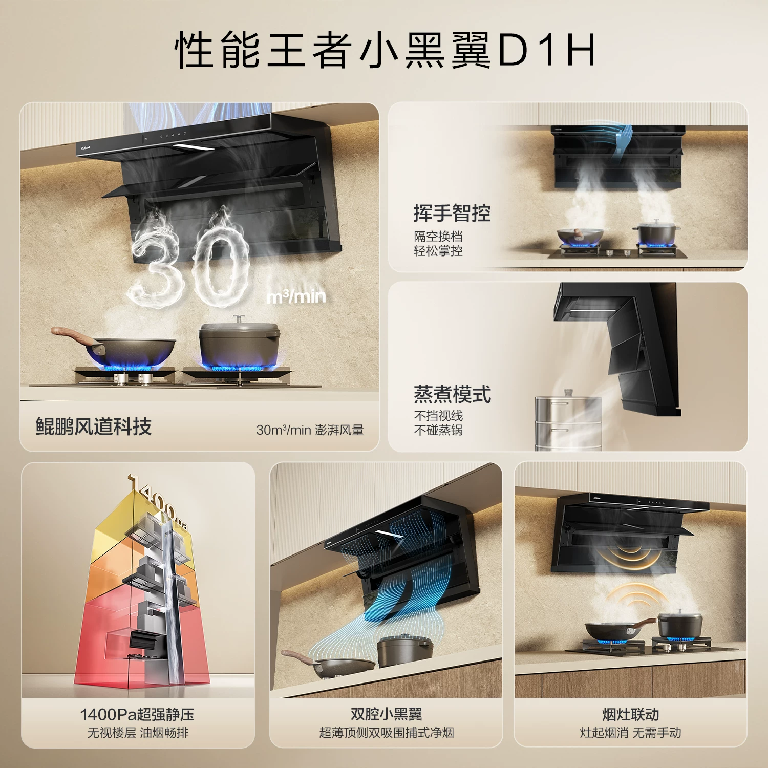 老板D1H高档顶侧双吸大吸力抽油烟机包安装/拆旧 2624.43元 - 线报酷