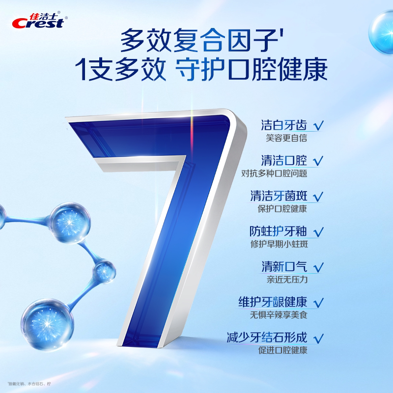 佳洁士全优7效牙膏祛牙渍健白120g 4.8元 - 86线报