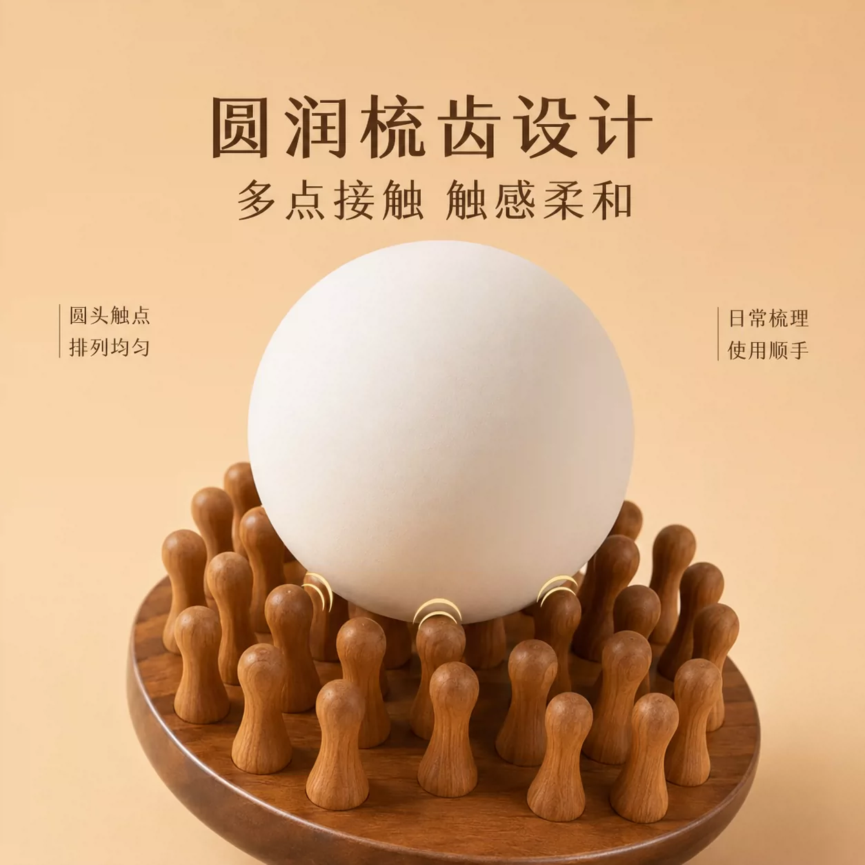 凯诗捷头皮按摩原木密齿经络按摩梳 9.9元 - 86线报