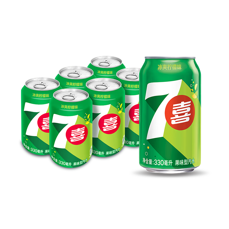 百事经典七喜碳酸饮料冰霜柠檬味330ml×6罐 8.9元 - 86线报