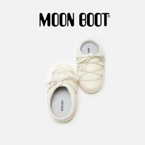 限移动端：MOON BOOT 男女同款不分左右奶油色EVX尼龙穆勒鞋 945元（淘金币可抵13.5元起） 图片 1