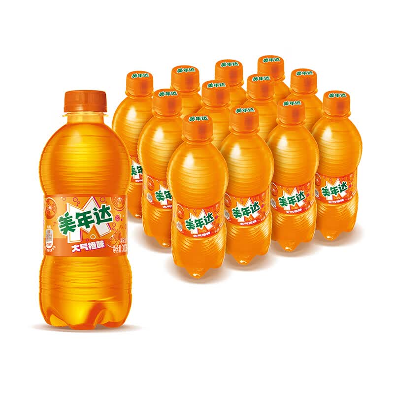 美年达百事美年达Mirinda橙味汽水碳酸饮料300ml*12瓶 10.9元 - 86线报