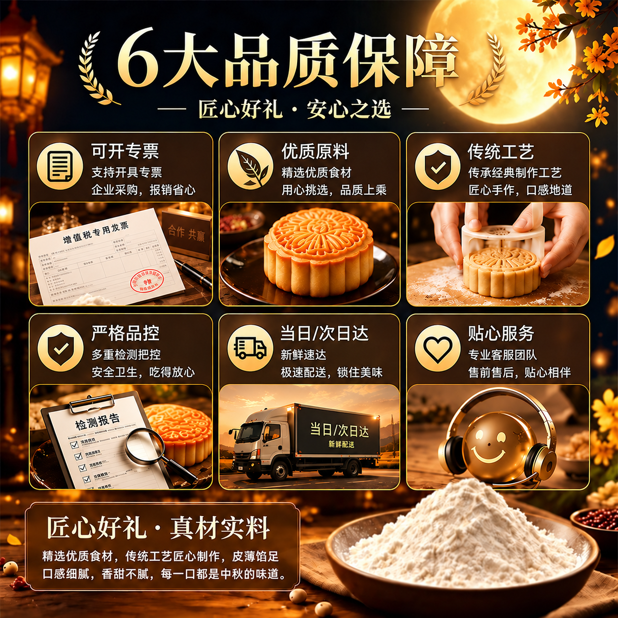 津之言 月饼礼盒 五仁青红丝黑芝麻蛋黄枣泥 8枚共720g 19.9元 - 线报酷