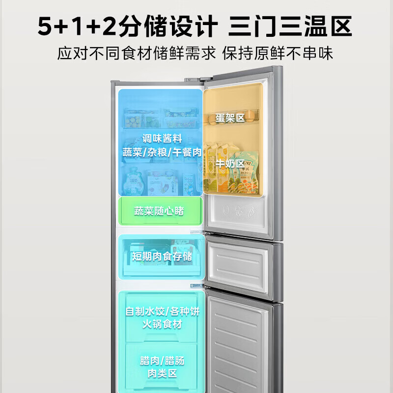 华凌HR-223T直冷三门冰箱 738.59元 - 86线报
