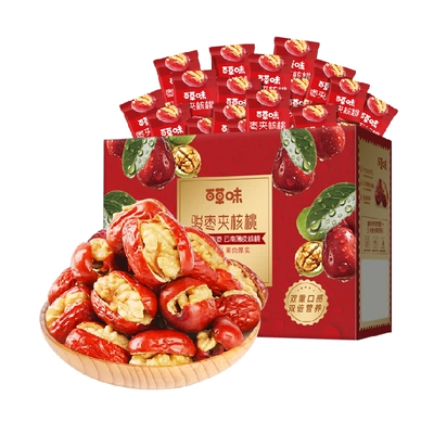 百草味枣夹核桃礼盒408g约60包尝鲜装 16.84元 - 线报酷