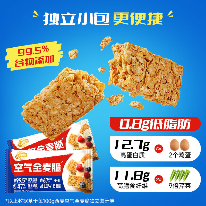 西麦西澳阳光全麦脆400g燕麦脆燕麦片冷泡低脂零食独立小包早餐代餐 11.6元 - 86线报