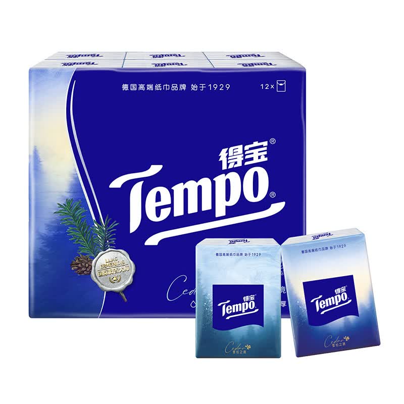得宝雪松调香印花手帕纸4层7张12包 2.88元 - 86线报