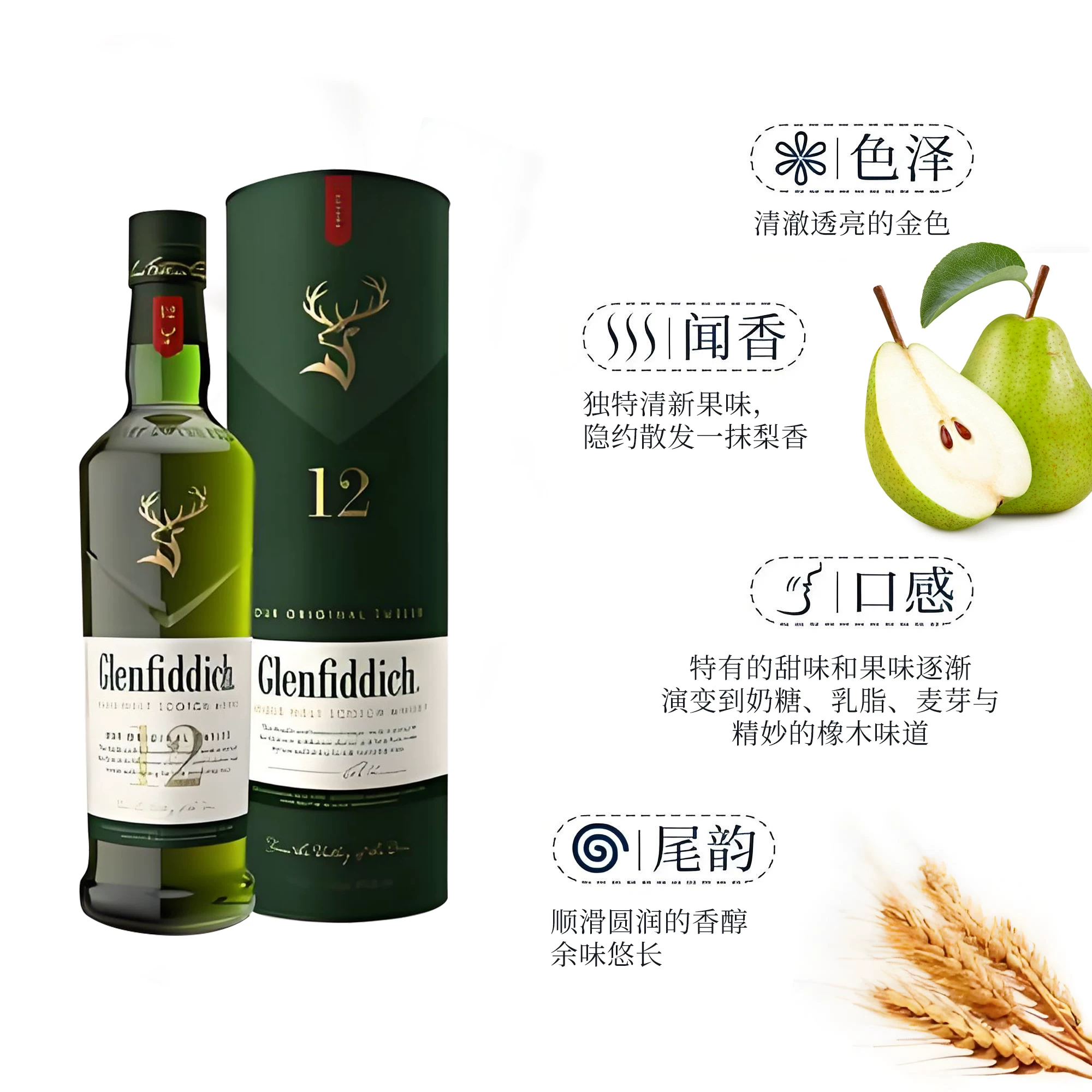 Glenfiddich12年单一麦芽苏格兰威士忌700ml礼盒装 187.63元 - 86线报