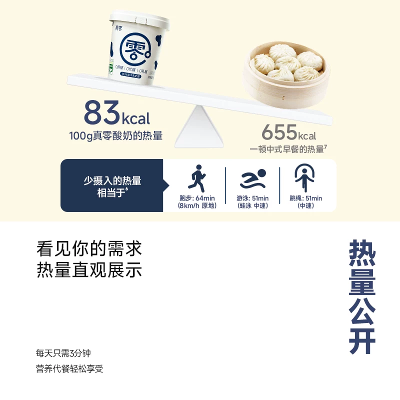 真零0添加蔗糖低GI酸奶1kg*2桶原味 29.84元 - 线报酷