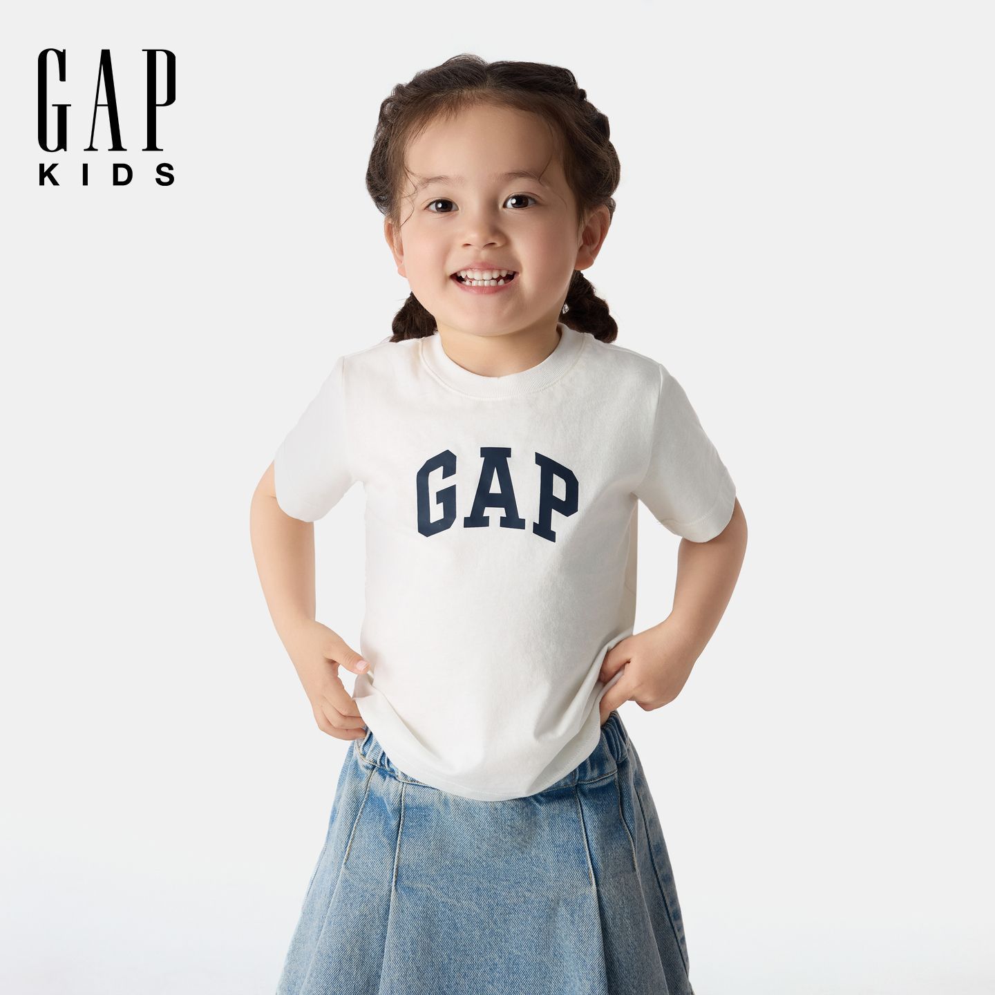 Gap男女童幼童2026春季新款纯棉logo基础款短袖T恤儿童装 29.4元 - 线报酷