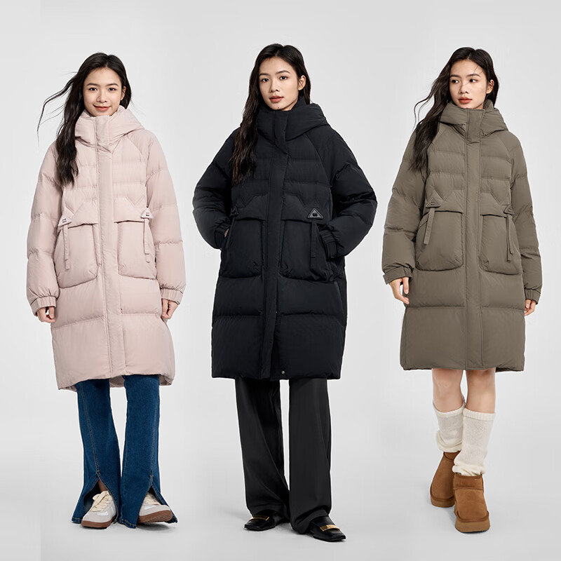 千仞岗90%绒650蓬+高充绒长款连帽羽绒服Y309135Y多色任选 350元 - 86线报