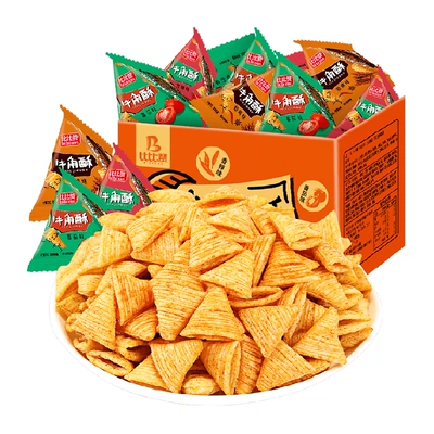 比比赞牛角酥尖角脆混合味膨化薯片锅巴400g 7.82元 - 线报酷
