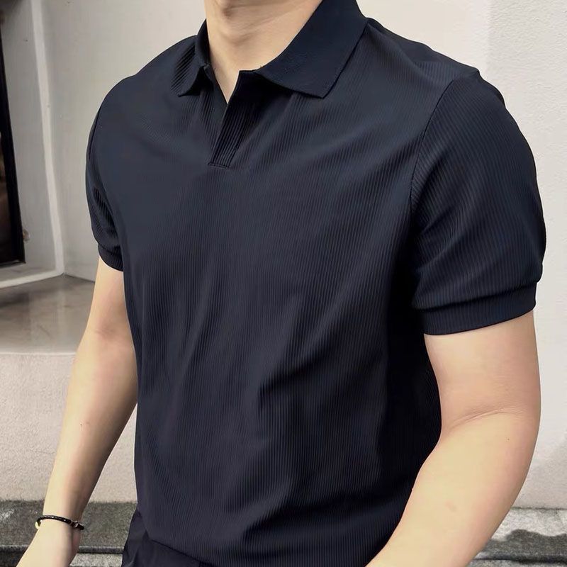 马登300g纯棉海鸥领男士翻领POLO衫短袖凉感速干透气运动T恤收袖口短袖品质通勤男装 58元 - 线报酷