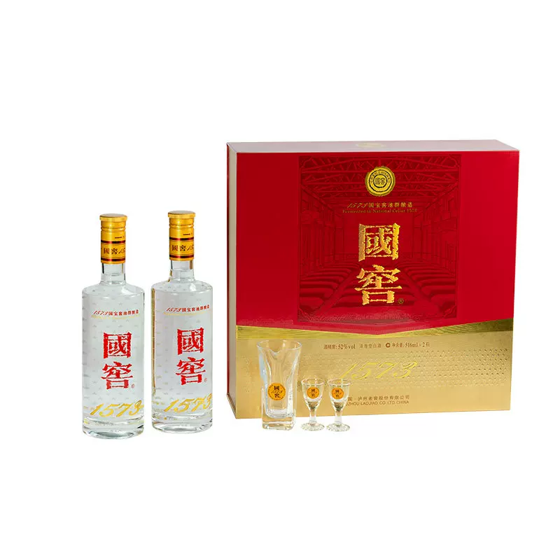 泸州老窖国窖1573经典516礼盒浓香型白酒52度516ml*2瓶礼盒装 1590.43元 - 线报酷