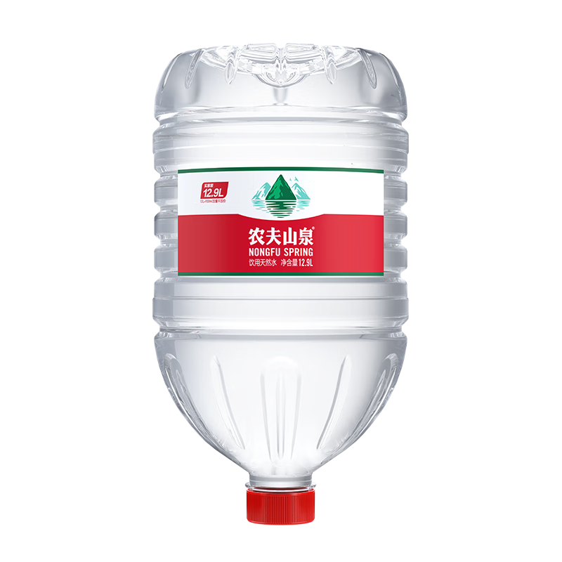 农夫山泉天然桶装矿泉水12.9L 4件 60元 - 线报酷