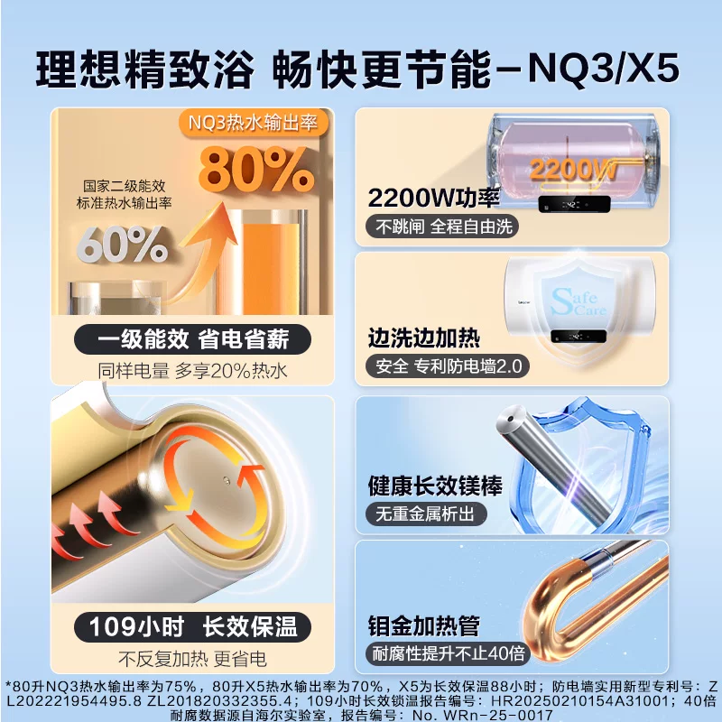 Leader NQ3储水式电热水器40升 328.95元 - 86线报 Leader NQ3储水式电热水器40升 328.95元 - 86线报
