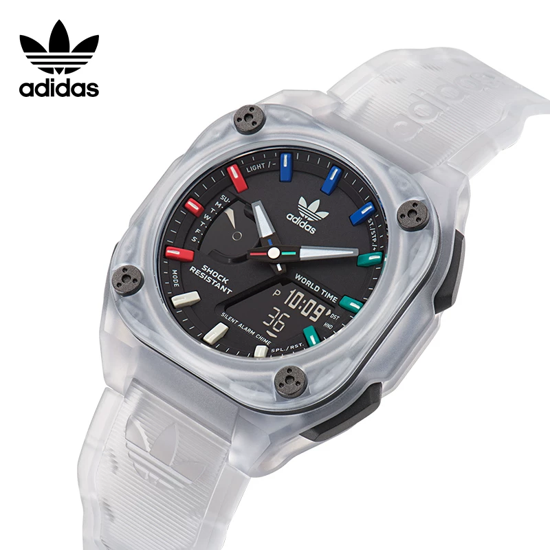 adidas Originals男士双显手表AOST23057半透明 695元 - 86线报