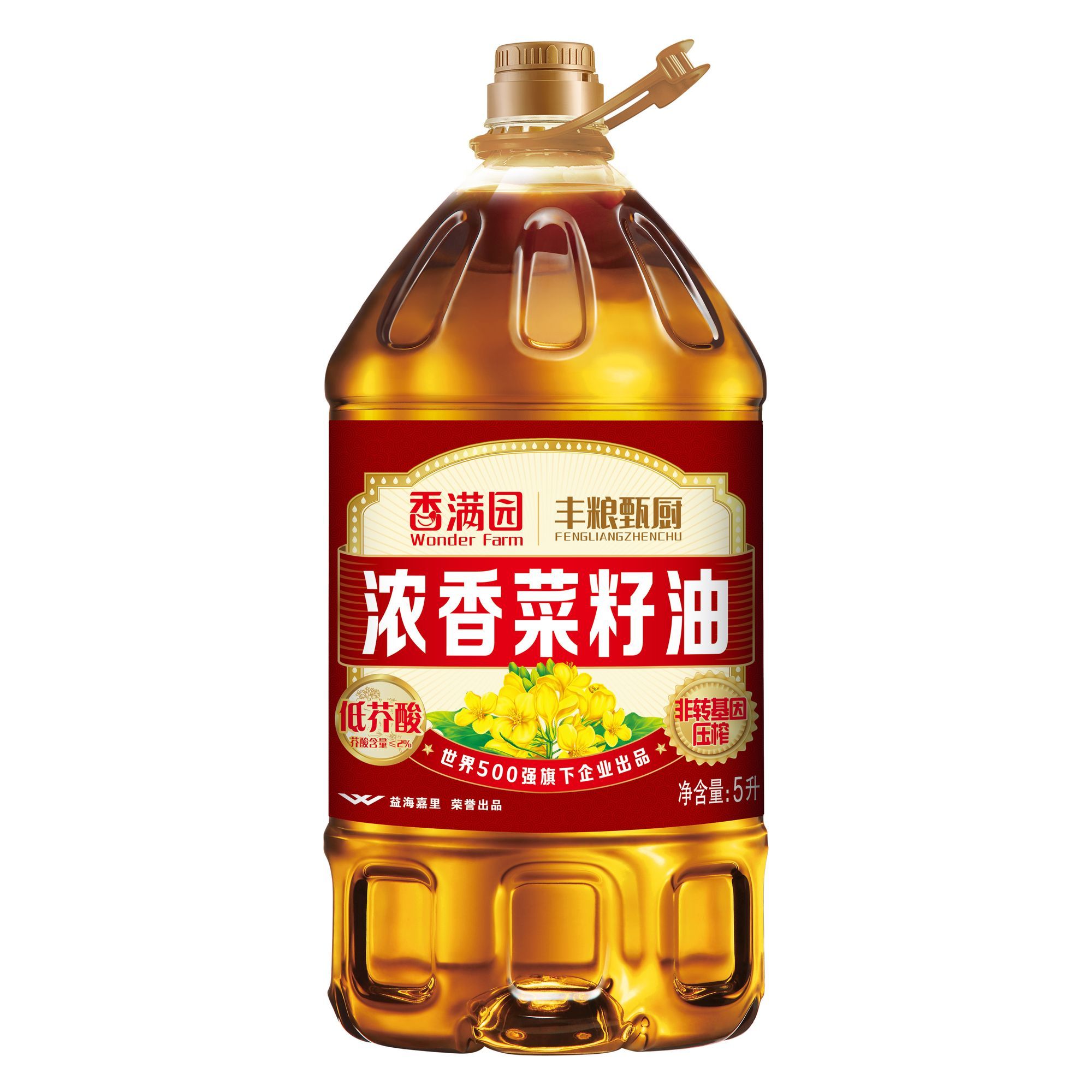 香满园丰粮甄厨低芥酸非转基因压榨浓香菜籽油5L 40.81元 - 线报酷