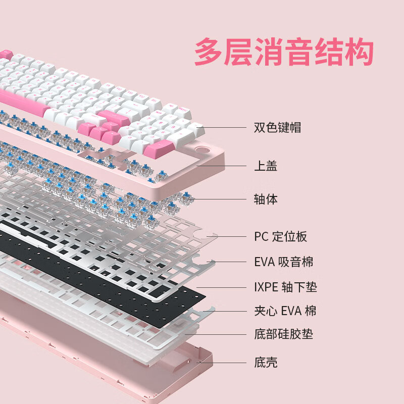 惠普K10G-98客制化机械键盘电竞游戏蓝牙无线三模键盘98配列带旋钮全键热插拔 129.35元 - 86线报