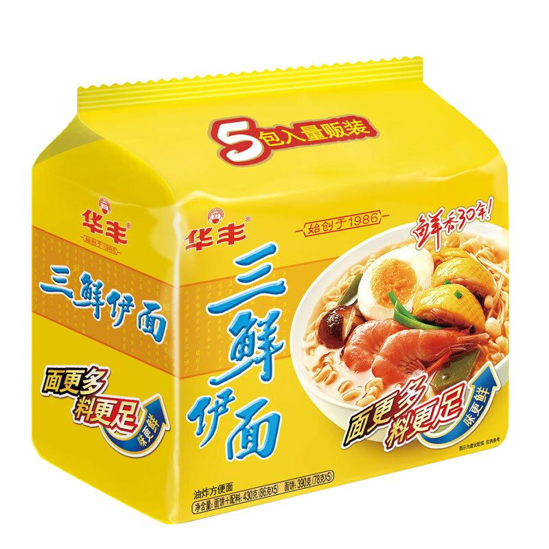 华丰方便面三鲜伊面原味24袋*86g 童年回忆经典原味86g*5包 6.9元 - 86线报 华丰方便面三鲜伊面原味24袋*86g 童年回忆经典原味86g*5包 6.9元 - 86线报