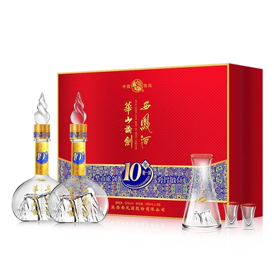 西凤酒华山论剑10年52度凤香型白酒500ml*2瓶礼盒装 273元 - 美泡泡