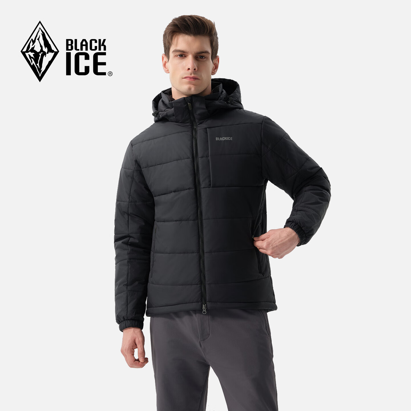 黑冰男款3M新雪丽棉活帽棉服F8005MJ黑色S 249元 - 线报酷