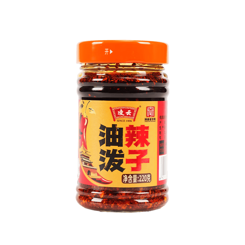 凌云油泼辣子陕西老字号220g中辣 6.27元 - 86线报 凌云油泼辣子陕西老字号220g中辣 6.27元 - 86线报