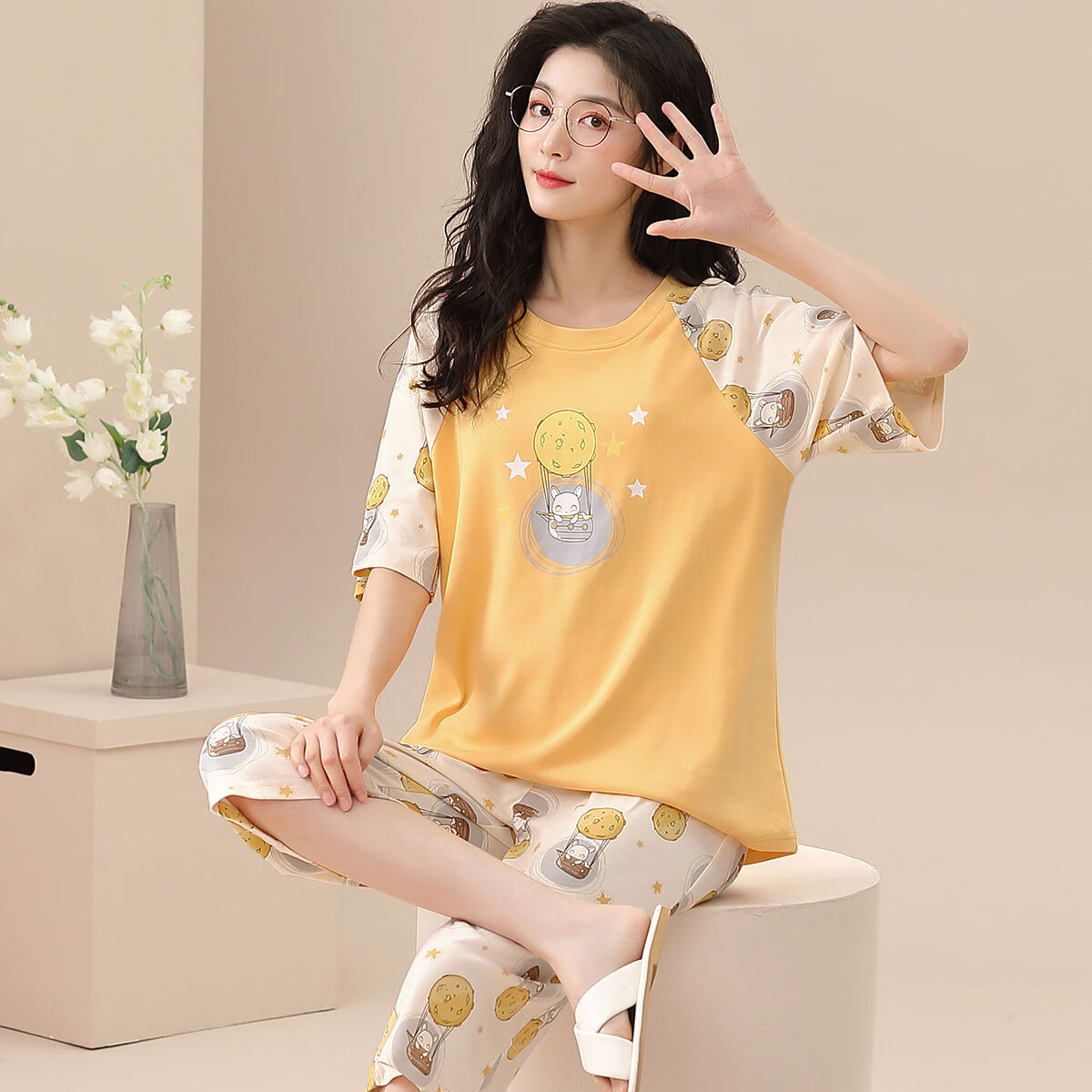 GOSO女士圆领短袖睡衣家居服 24.5元 - 线报酷 GOSO女士圆领短袖睡衣家居服 24.5元 - 线报酷
