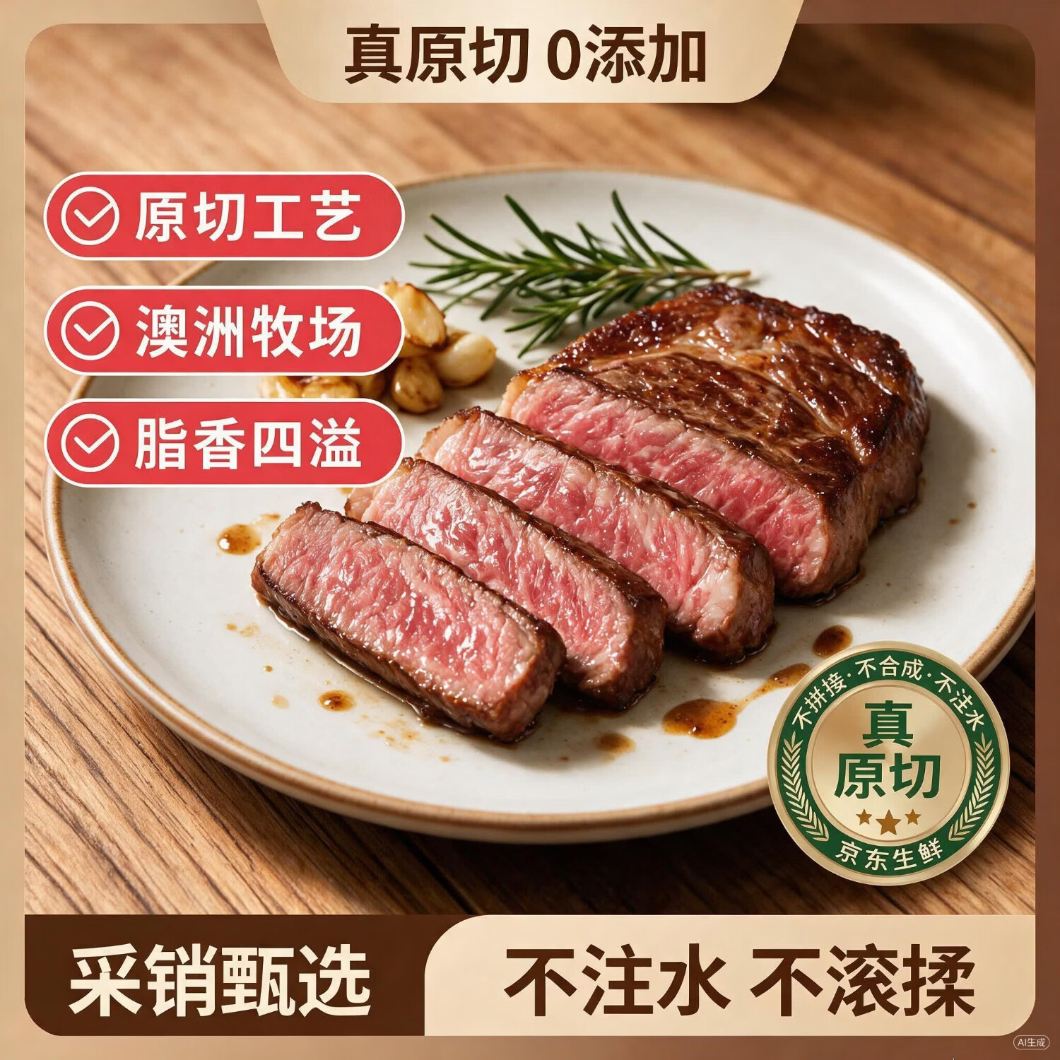 鲜京采澳洲Coles原切谷饲上脑牛排1kg 108.9元 - 86线报 鲜京采澳洲Coles原切谷饲上脑牛排1kg 108.9元 - 86线报