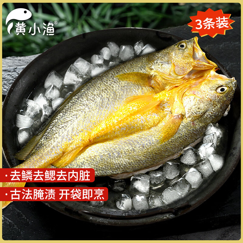 黄小渔宁德深海冰鲜野化大黄鱼黄花鱼生鲜海鲜3条装 33.21元 - 线报酷