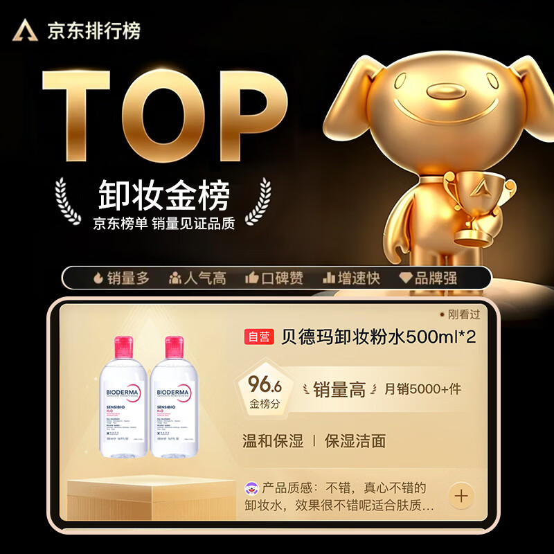 贝德玛粉水卸妆水舒妍洁肤液500ml 45.96元 - 86线报