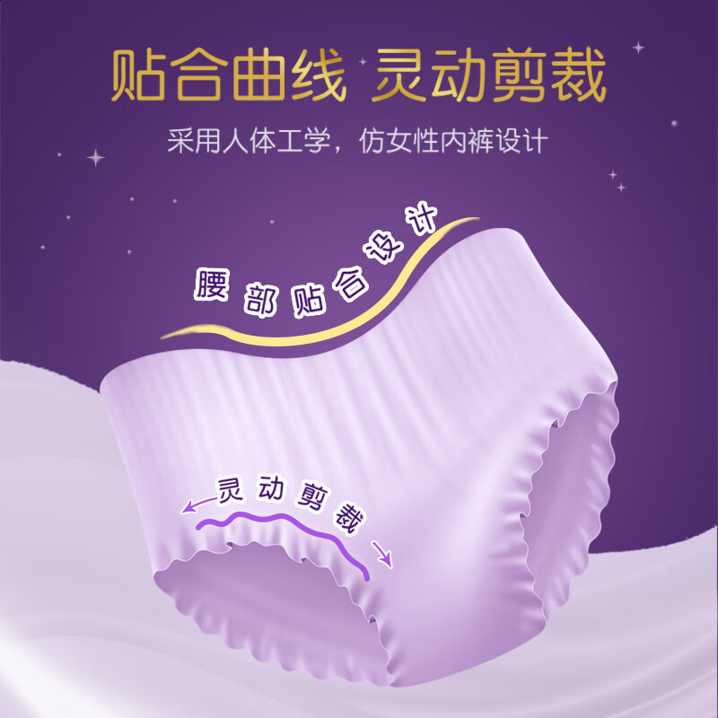 elis大王星夜挚宠超薄棉柔安睡裤L码2条防侧漏贴合姨妈安心裤 1.3元 - 线报酷