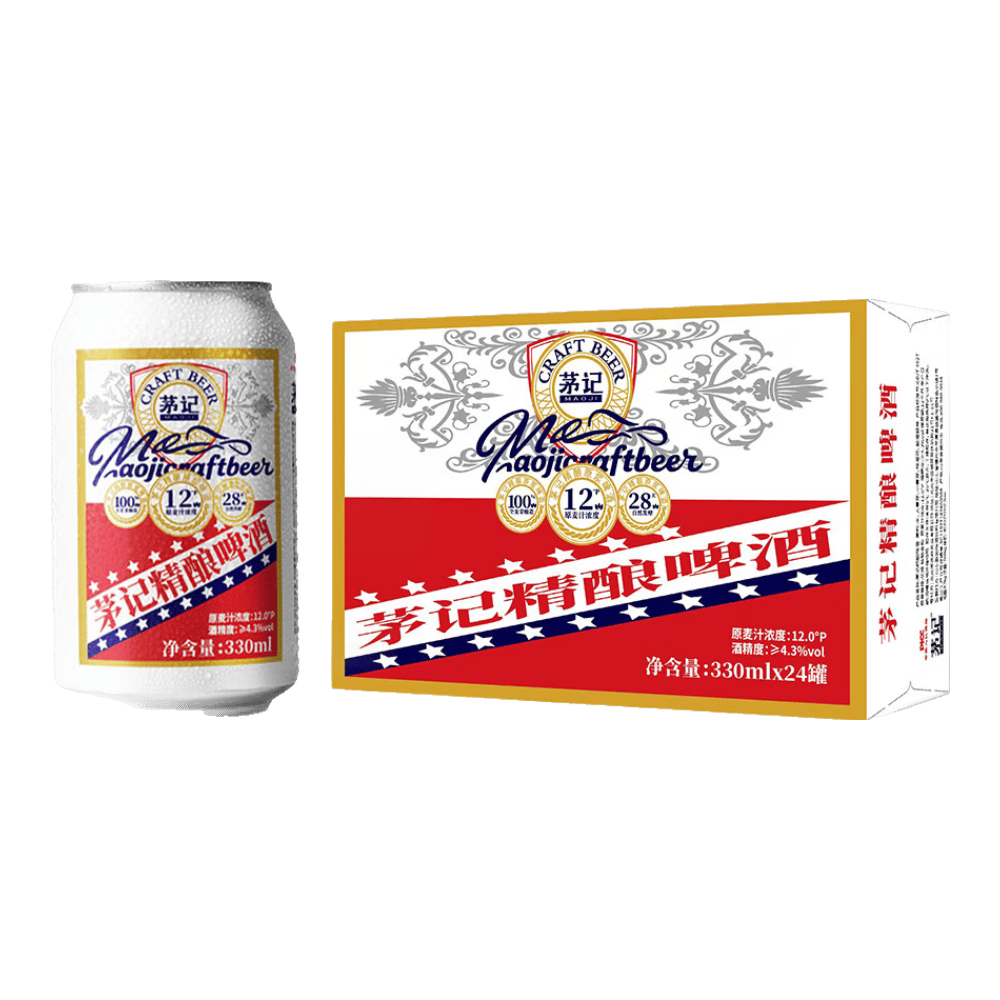 茅记精酿啤酒德式小麦原浆白啤酒330ml×6礼品礼盒 9.9元 - 86线报